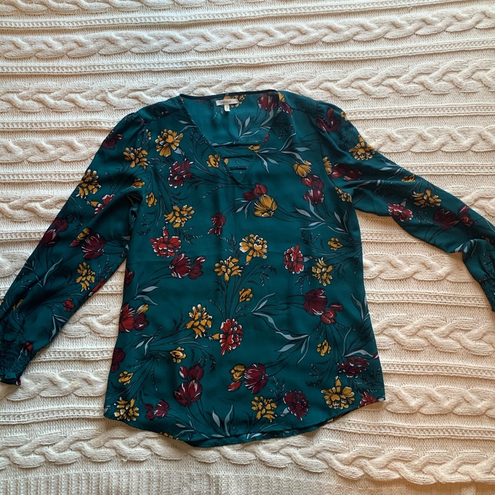 Maurice’s Green Floral Blouse